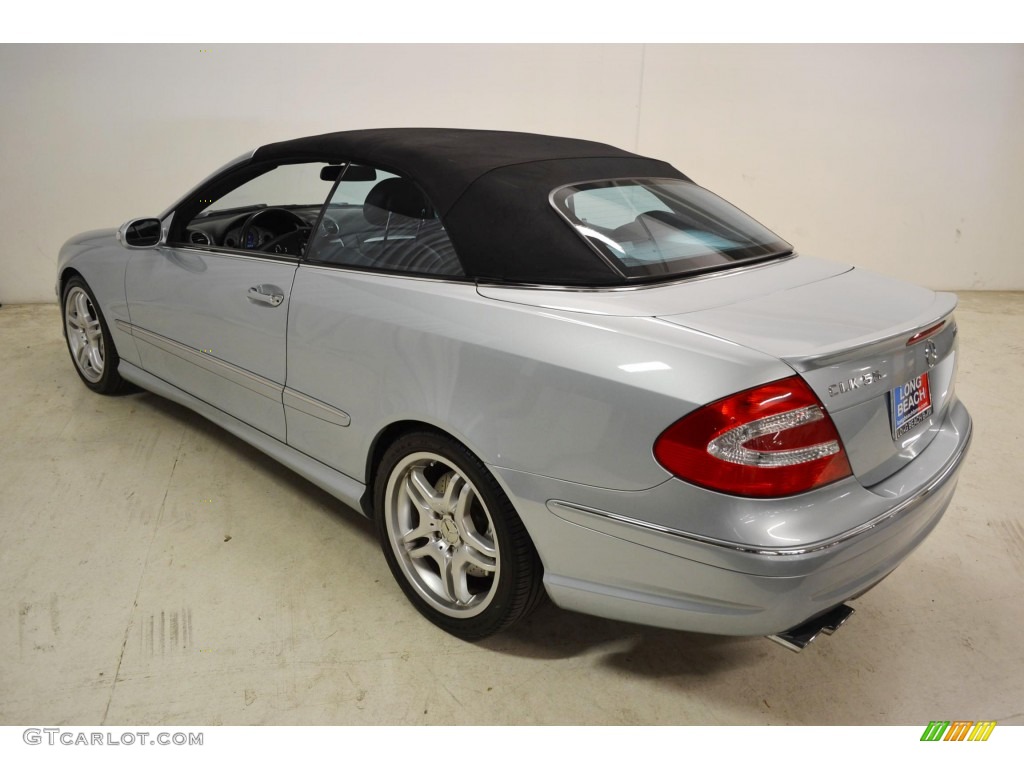 2005 CLK 55 AMG Cabriolet - Diamond Silver Metallic / Charcoal photo #7