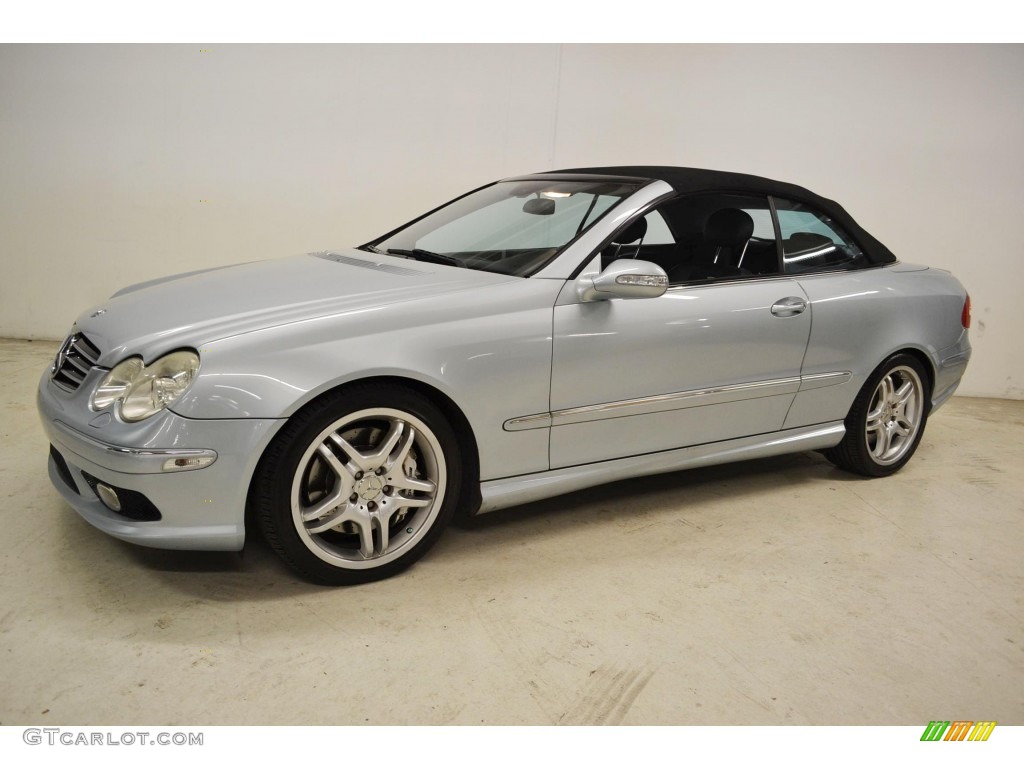 Diamond Silver Metallic 2005 Mercedes-Benz CLK 55 AMG Cabriolet Exterior Photo #86142693