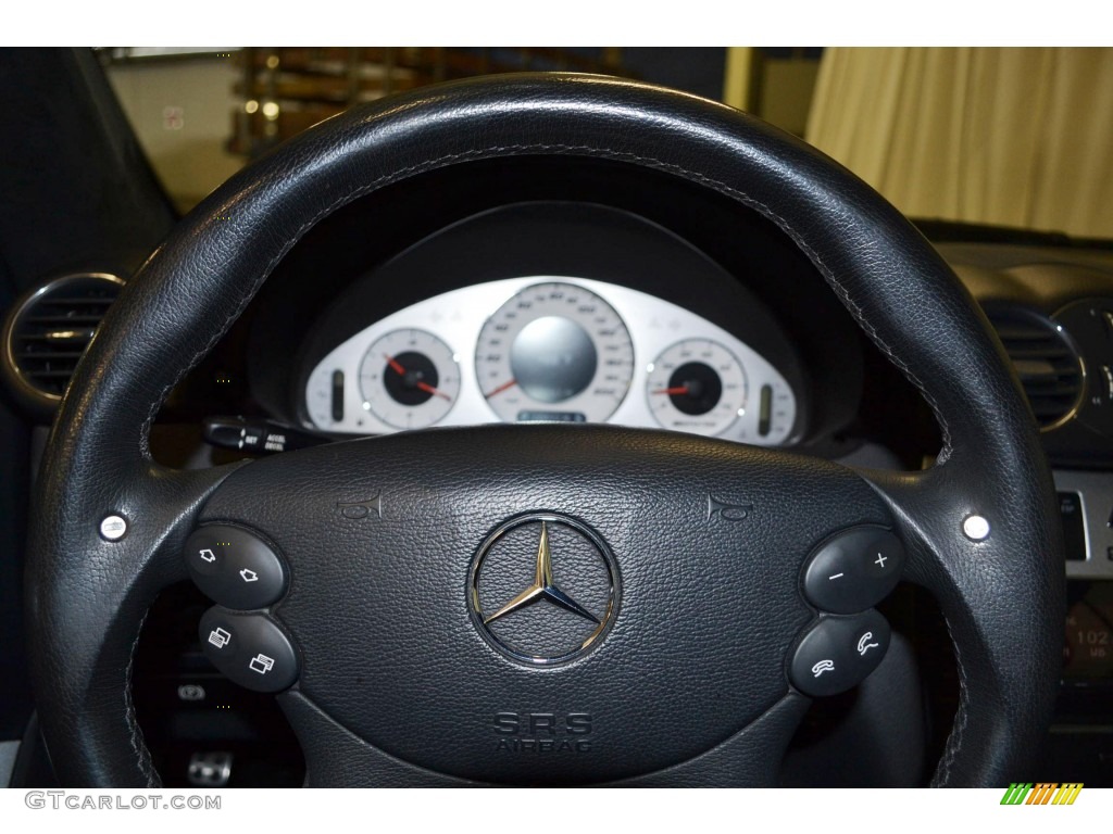 2005 CLK 55 AMG Cabriolet - Diamond Silver Metallic / Charcoal photo #20