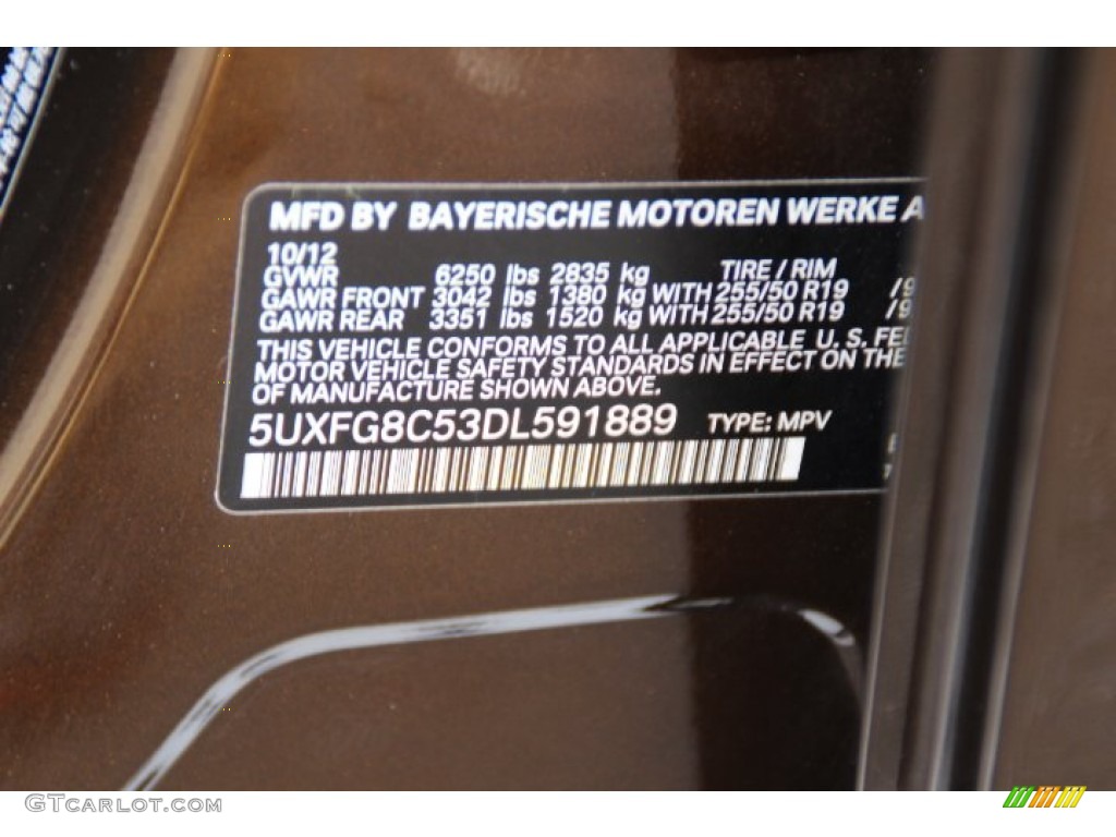 2013 X6 xDrive50i - Marrakesh Brown Metallic / Black photo #34