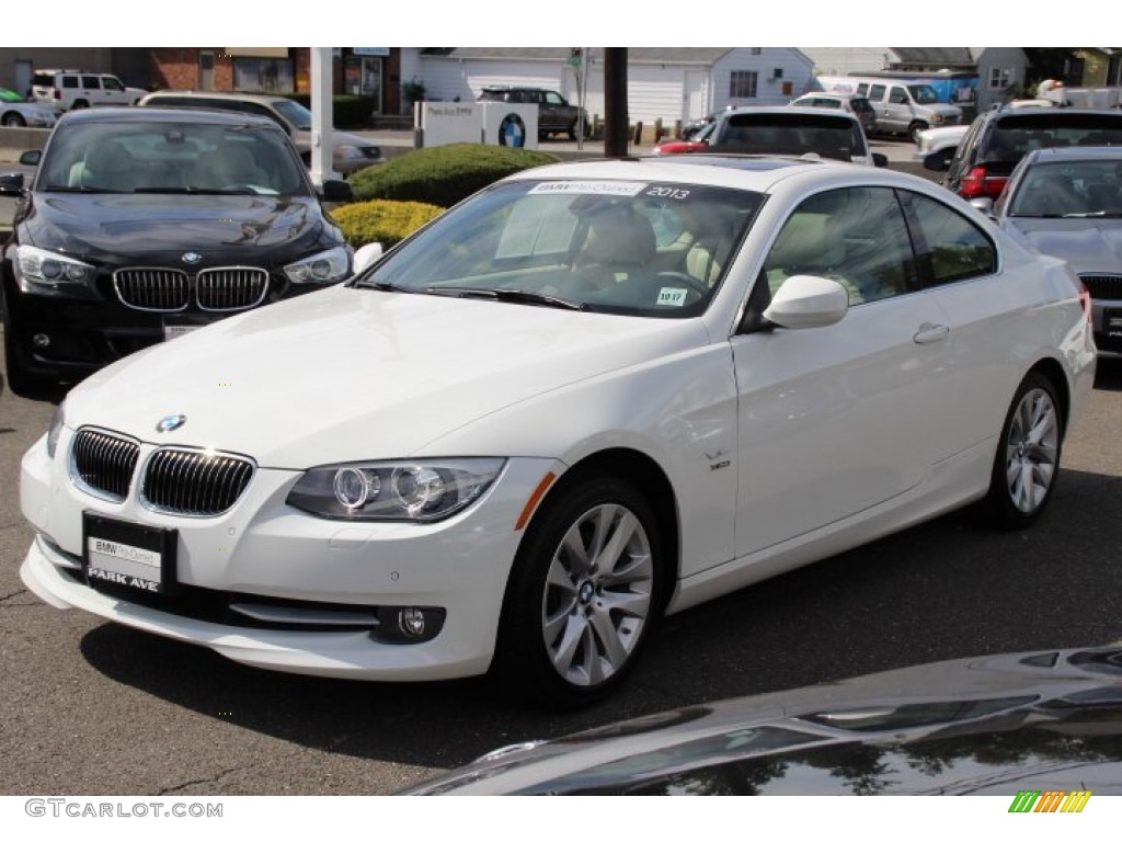 2013 3 Series 328i xDrive Coupe - Alpine White / Cream Beige photo #7