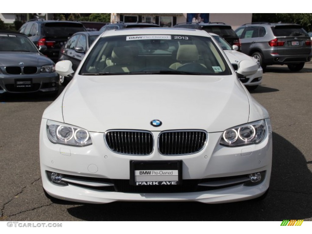 2013 3 Series 328i xDrive Coupe - Alpine White / Cream Beige photo #8