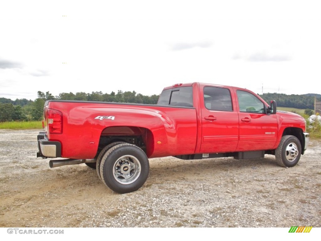 Summit White 2014 Chevrolet Silverado 3500HD LTZ Crew Cab 4x4 Dual Rear Wheel Exterior Photo #86144112