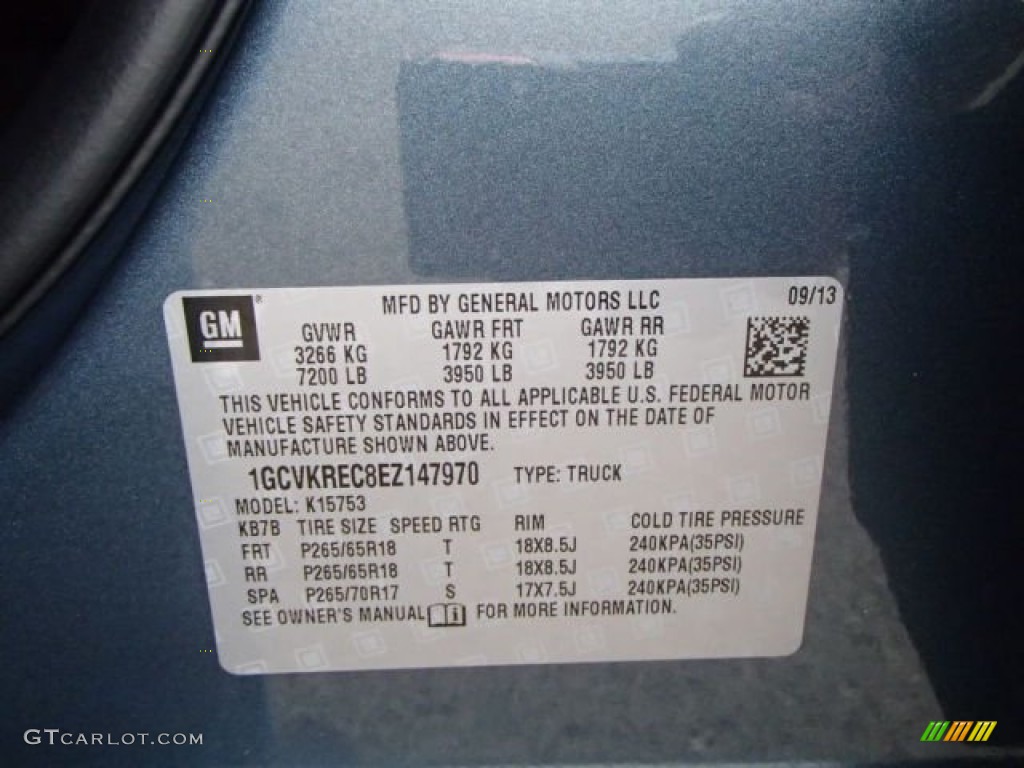 2014 Silverado 1500 LT Double Cab 4x4 - Blue Granite Metallic / Jet Black photo #20
