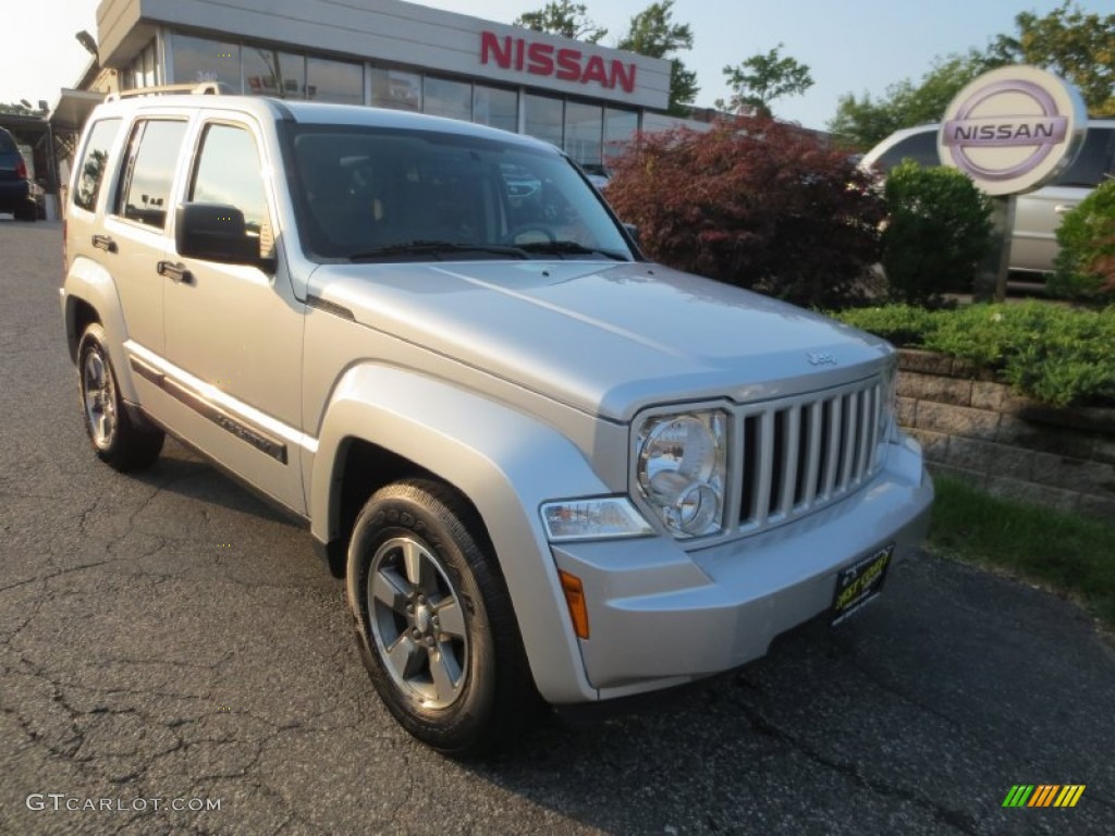 2008 Liberty Sport 4x4 - Bright Silver Metallic / Pastel Slate Gray photo #1