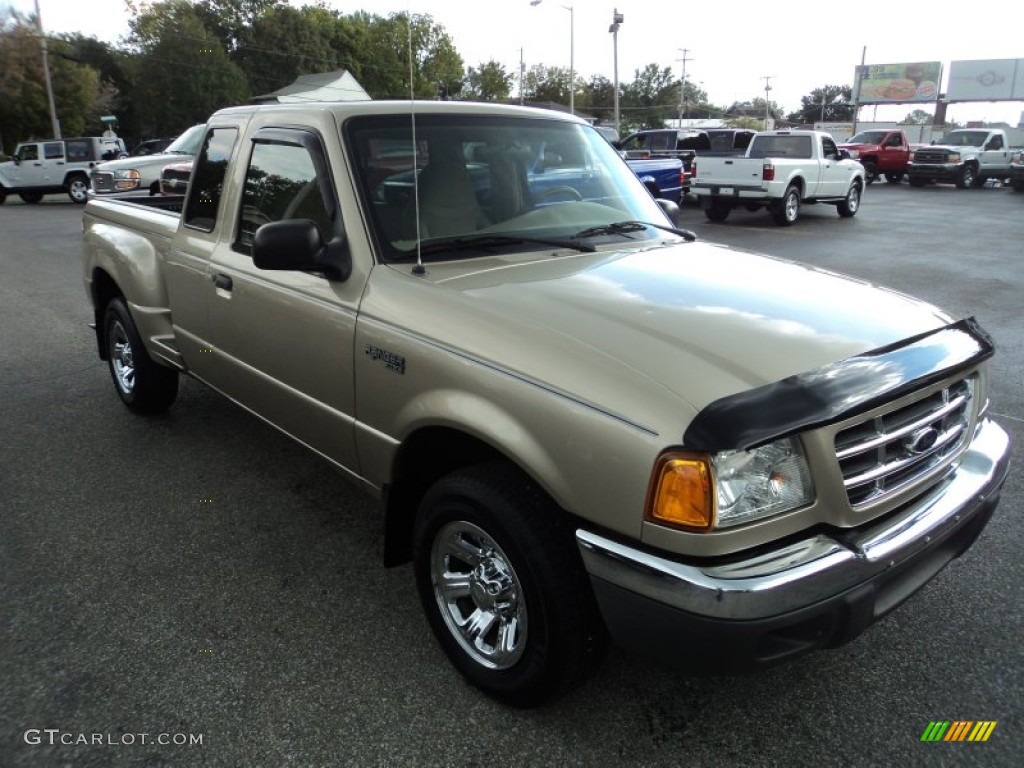 2002 Ranger XLT SuperCab - Harvest Gold Metallic / Medium Prairie Tan photo #21