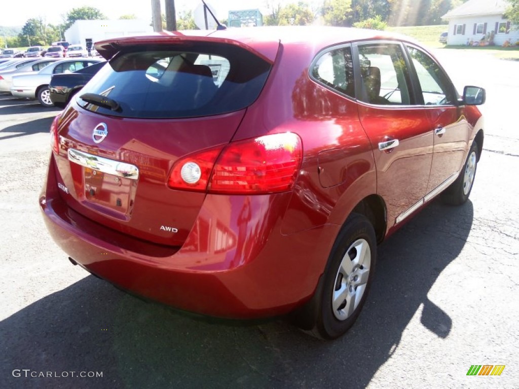 2011 Rogue S AWD - Cayenne Red / Black photo #10
