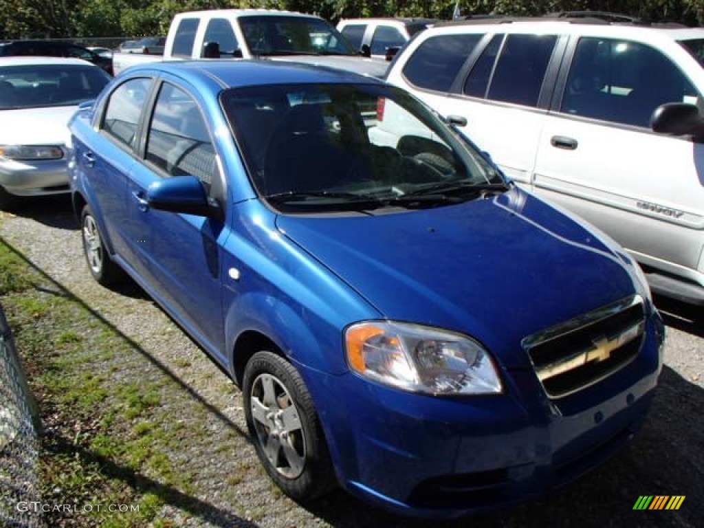 2007 Aveo LS Sedan - Bright Blue / Charcoal Black photo #1