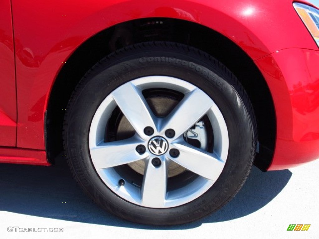 2014 Jetta TDI Sedan - Tornado Red / Titan Black photo #7