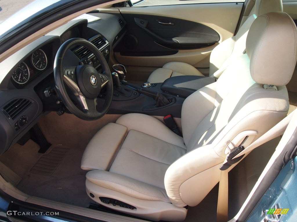 Cream Beige Interior 2005 BMW 6 Series 645i Coupe Photo #86152254