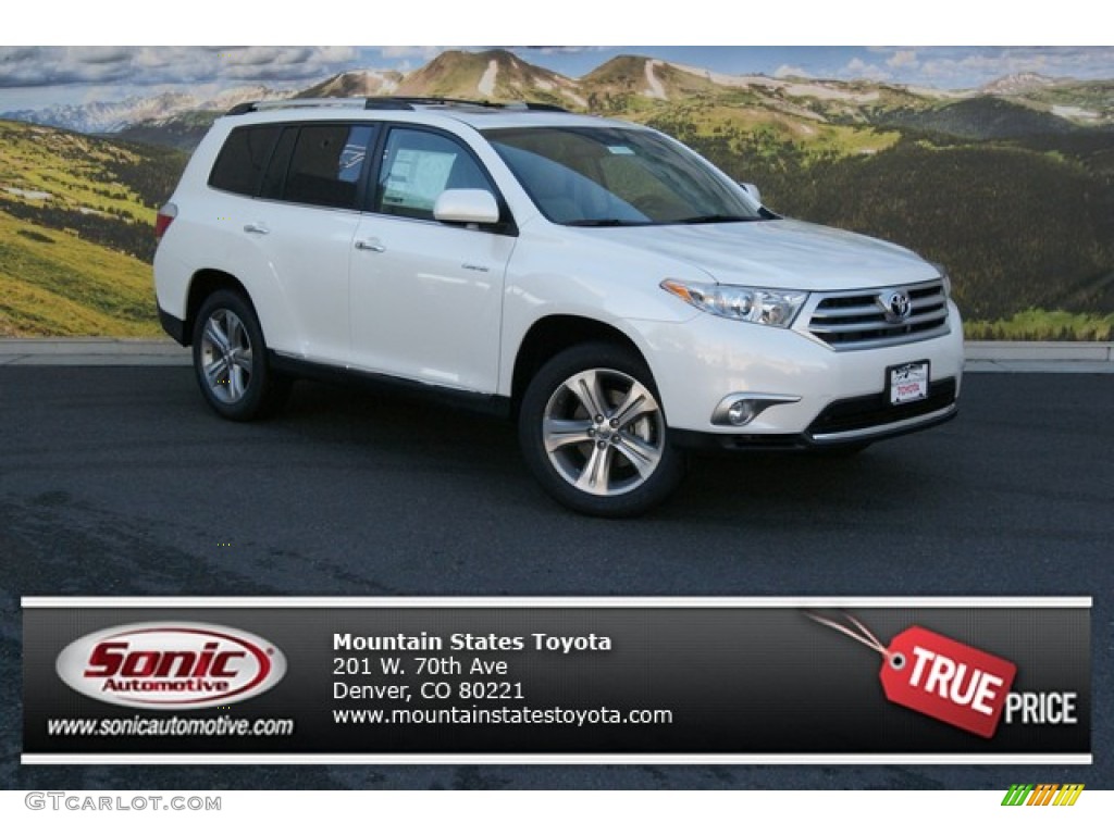 2013 Highlander Limited 4WD - Blizzard White Pearl / Sand Beige photo #1