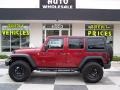 Deep Cherry Red Crystal Pearl 2013 Jeep Wrangler Unlimited Sport 4x4