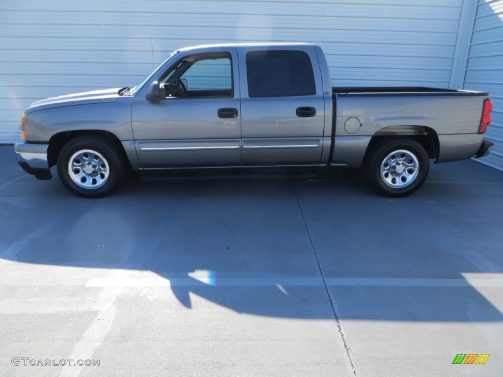 2006 Silverado 1500 LS Crew Cab - Graystone Metallic / Dark Charcoal photo #6