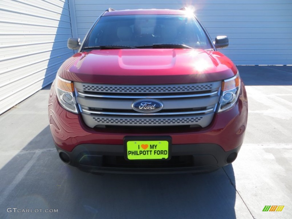 2014 Explorer FWD - Ruby Red / Medium Light Stone photo #8