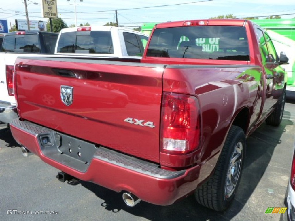 2014 1500 Express Quad Cab 4x4 - Deep Cherry Red Crystal Pearl / Black/Diesel Gray photo #5