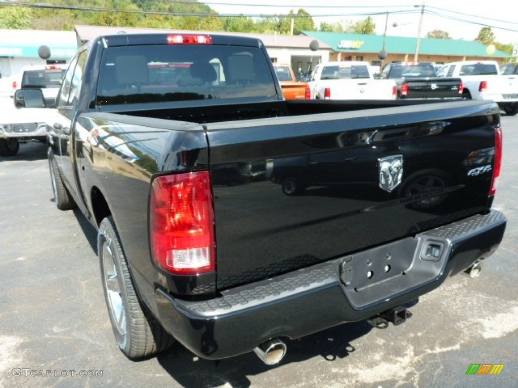 2014 1500 Tradesman Quad Cab 4x4 - Black / Black/Diesel Gray photo #3