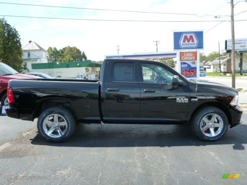 2014 1500 Tradesman Quad Cab 4x4 - Black / Black/Diesel Gray photo #7