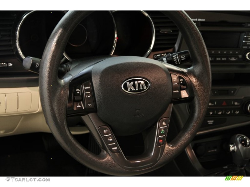 2013 Kia Optima LX Beige Steering Wheel Photo #86160593