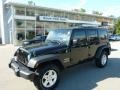 2012 Black Forest Green Pearl Jeep Wrangler Unlimited Sport 4x4  photo #1