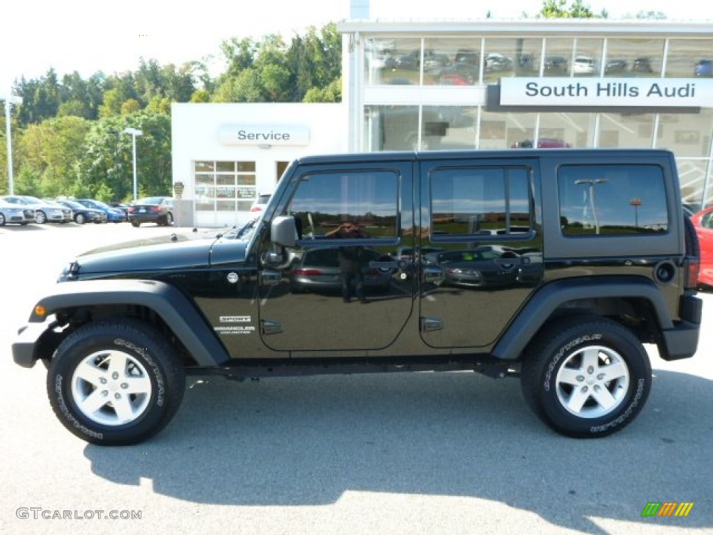 2012 Wrangler Unlimited Sport 4x4 - Black Forest Green Pearl / Black photo #2