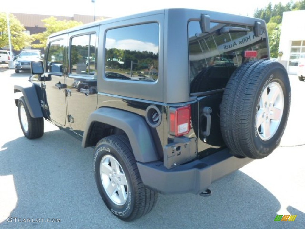 2012 Wrangler Unlimited Sport 4x4 - Black Forest Green Pearl / Black photo #3