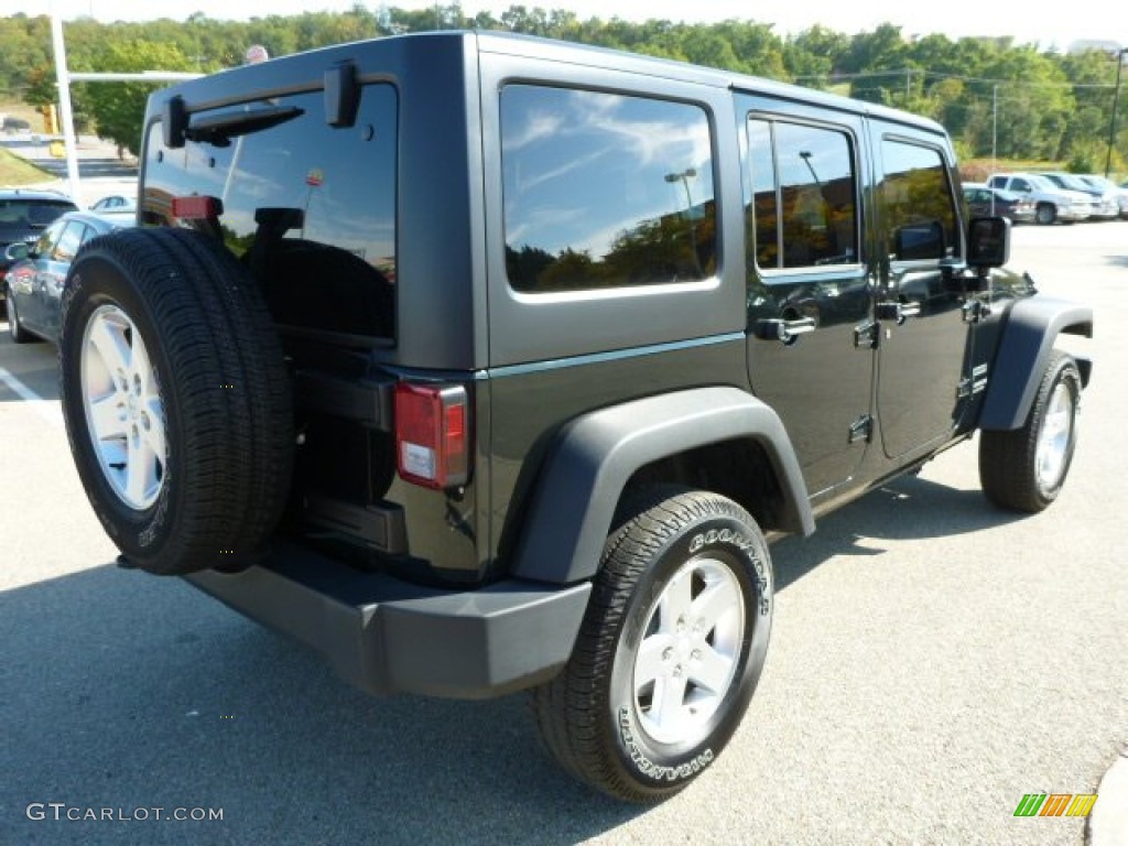 2012 Wrangler Unlimited Sport 4x4 - Black Forest Green Pearl / Black photo #5