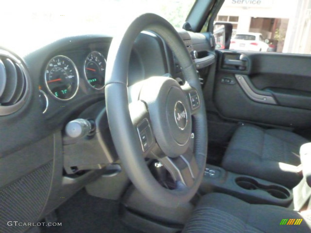 2012 Wrangler Unlimited Sport 4x4 - Black Forest Green Pearl / Black photo #15