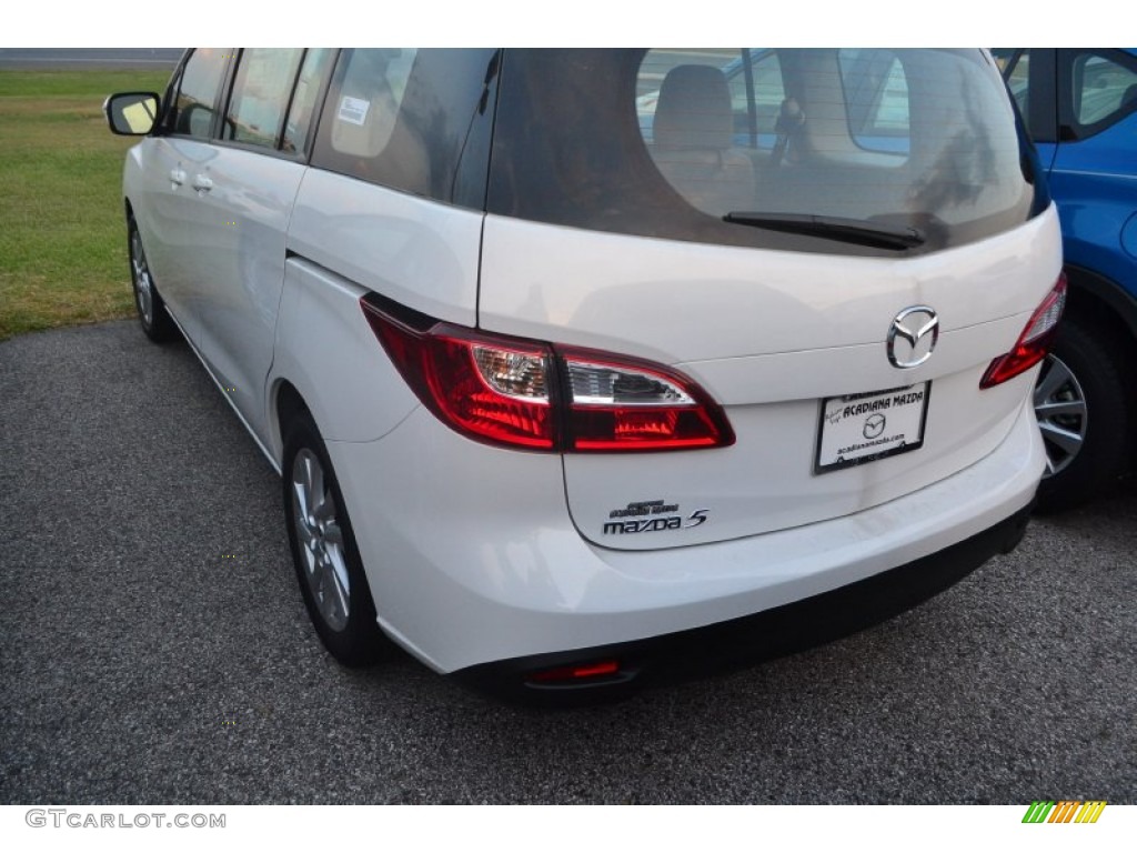 2013 MAZDA5 Sport - Crystal White Pearl / Sand photo #2