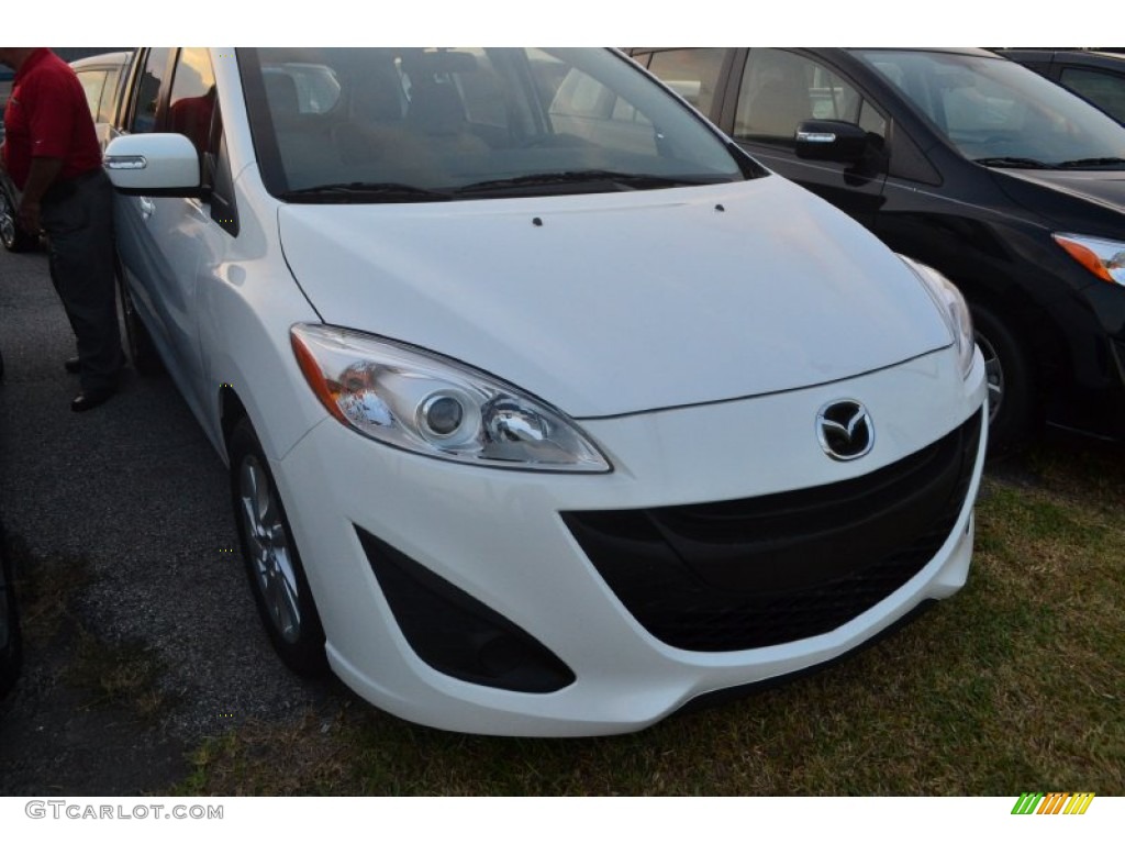 2013 MAZDA5 Sport - Crystal White Pearl / Sand photo #4