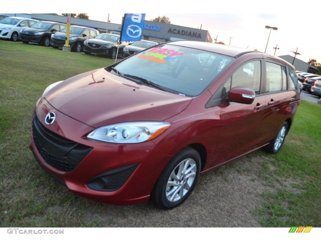 2013 MAZDA5 Sport - Zeal Red Mica / Sand photo #1