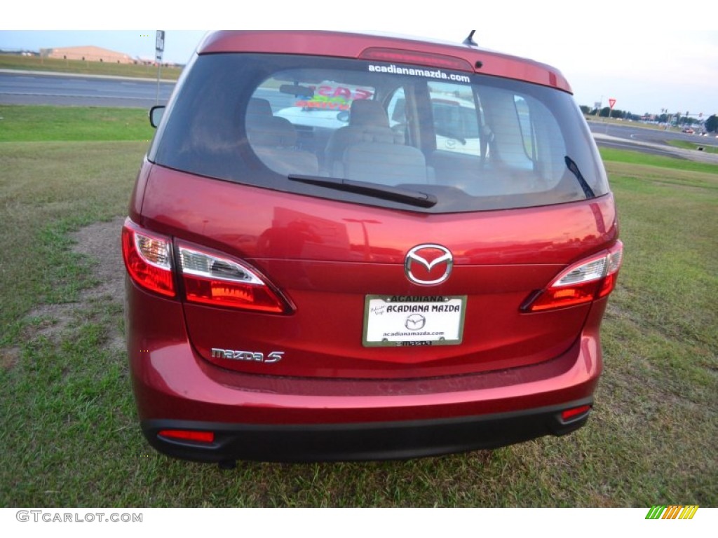 2013 MAZDA5 Sport - Zeal Red Mica / Sand photo #4