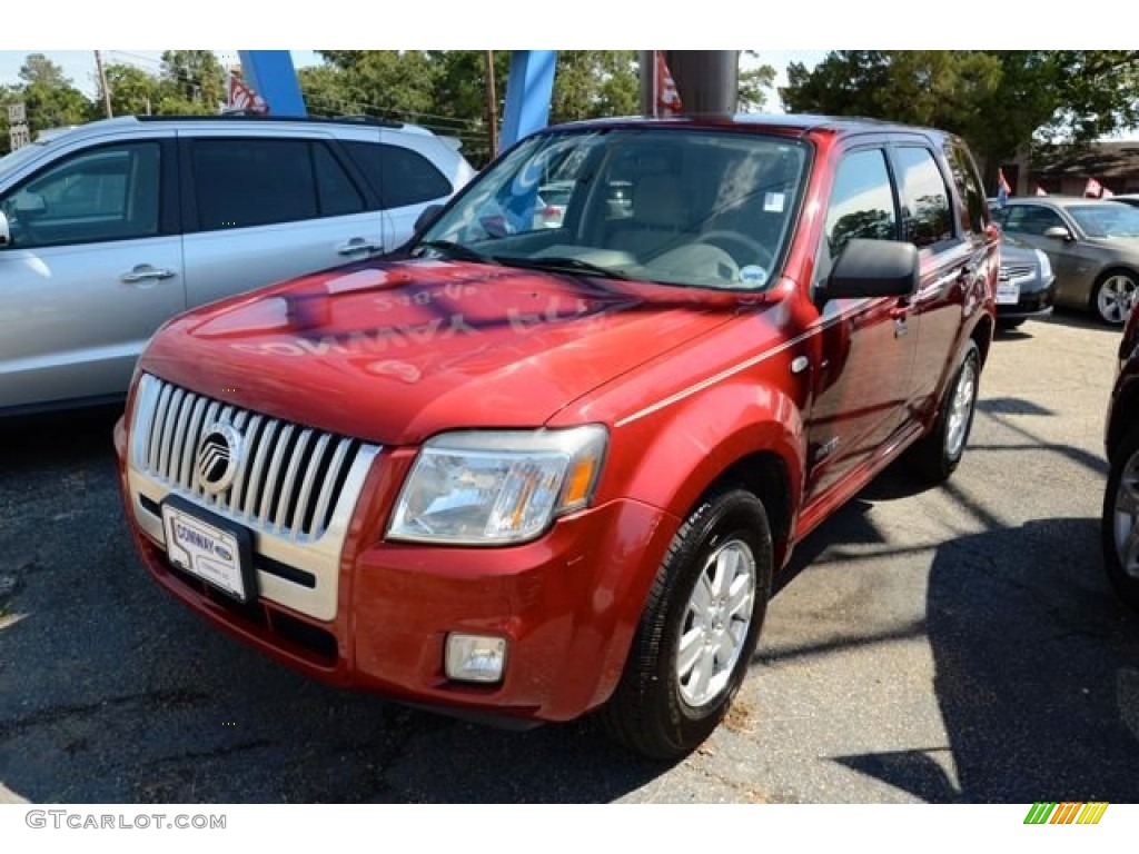 2008 Mariner V6 4WD - Vivid Red Metallic / Cashmere photo #1