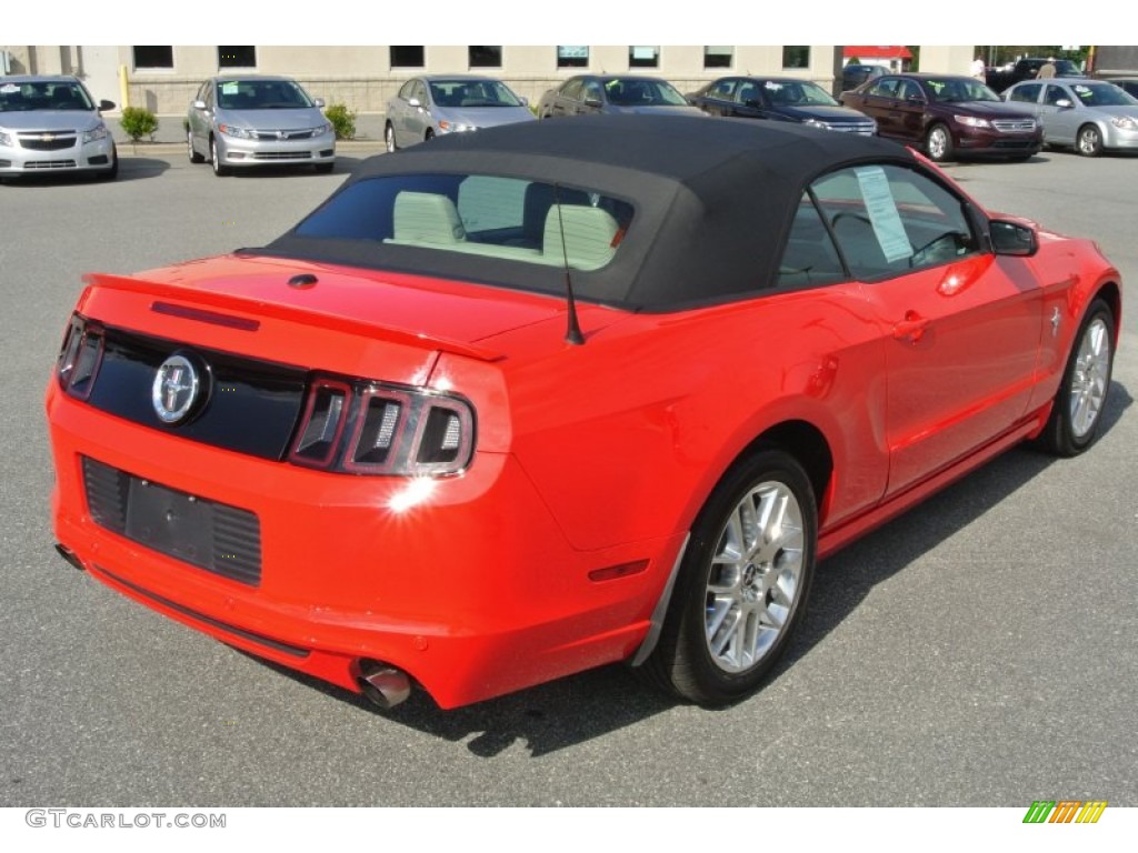 2013 Mustang V6 Premium Convertible - Race Red / Stone photo #5