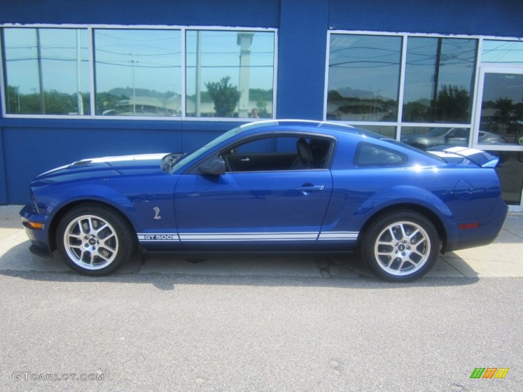 2009 Mustang Shelby GT500 Coupe - Vista Blue Metallic / Black/Black photo #2