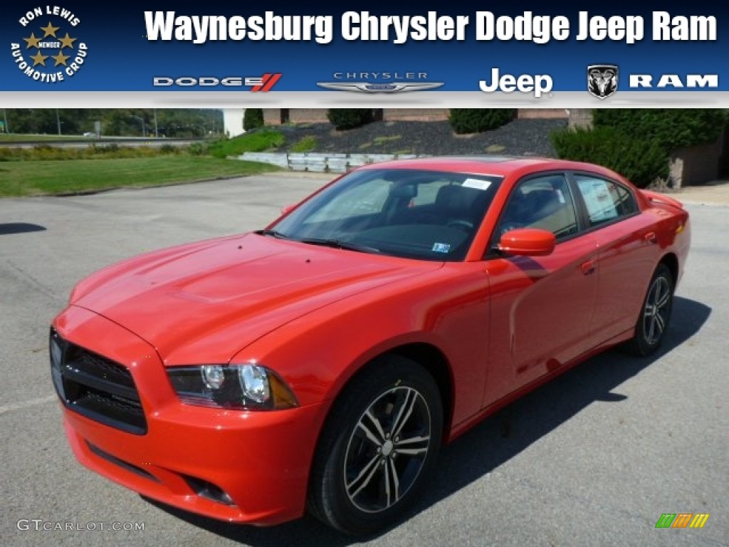 2014 Charger SXT Plus AWD - TorRed / Black photo #1