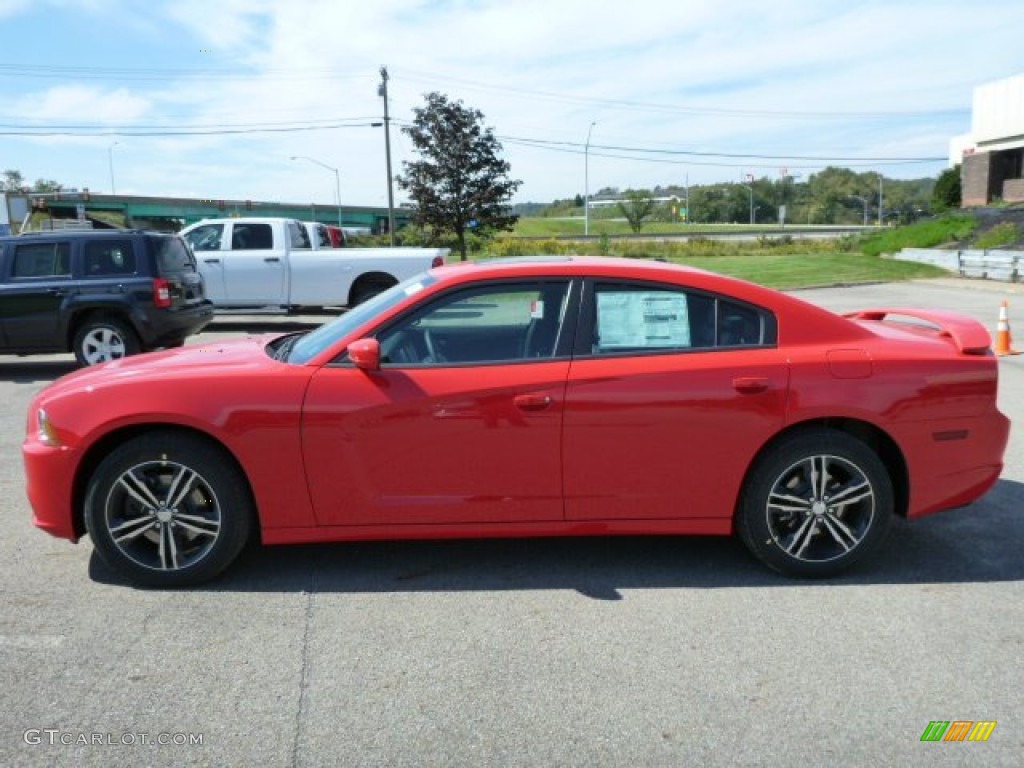 2014 Charger SXT Plus AWD - TorRed / Black photo #2