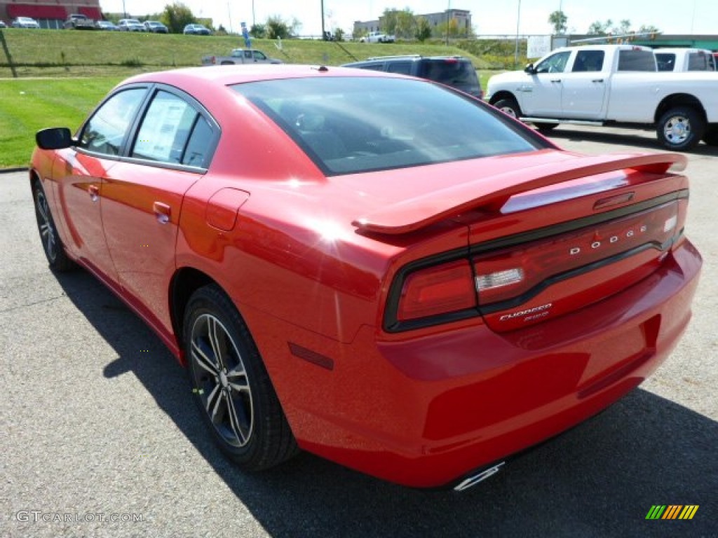 2014 Charger SXT Plus AWD - TorRed / Black photo #3