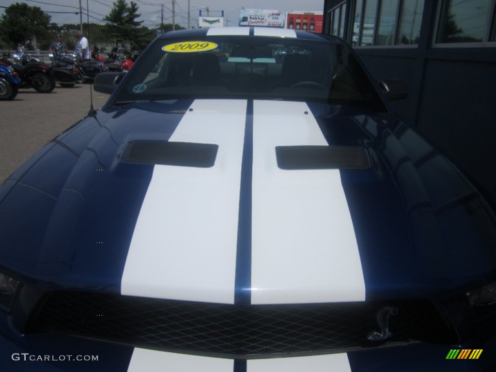 2009 Mustang Shelby GT500 Coupe - Vista Blue Metallic / Black/Black photo #9