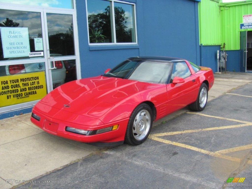 1991 Corvette Coupe - Bright Red / Gray photo #1