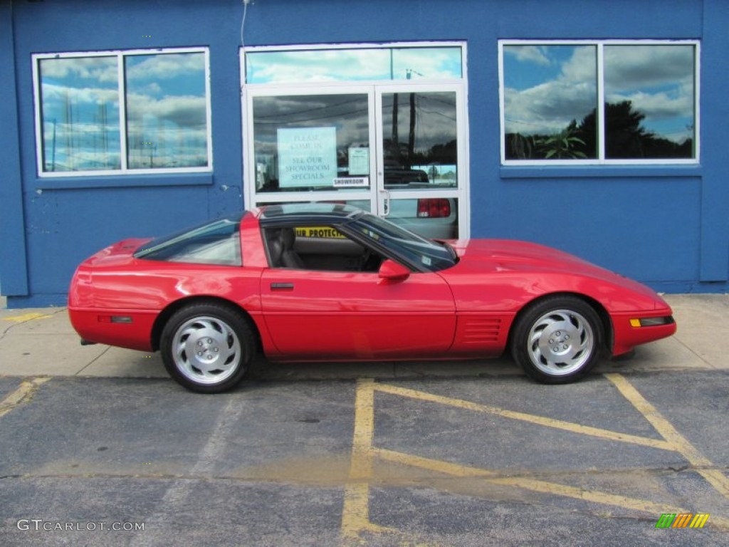 1991 Corvette Coupe - Bright Red / Gray photo #7