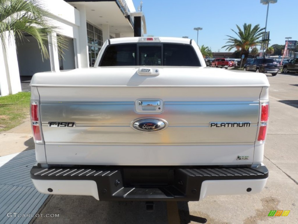 2010 F150 Platinum SuperCrew 4x4 - White Platinum Metallic Tri Coat / Medium Stone Leather/Sienna Brown photo #3