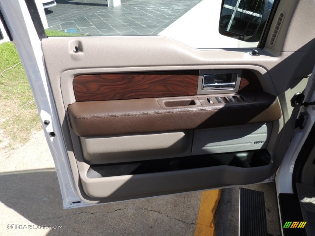 2010 F150 Platinum SuperCrew 4x4 - White Platinum Metallic Tri Coat / Medium Stone Leather/Sienna Brown photo #14