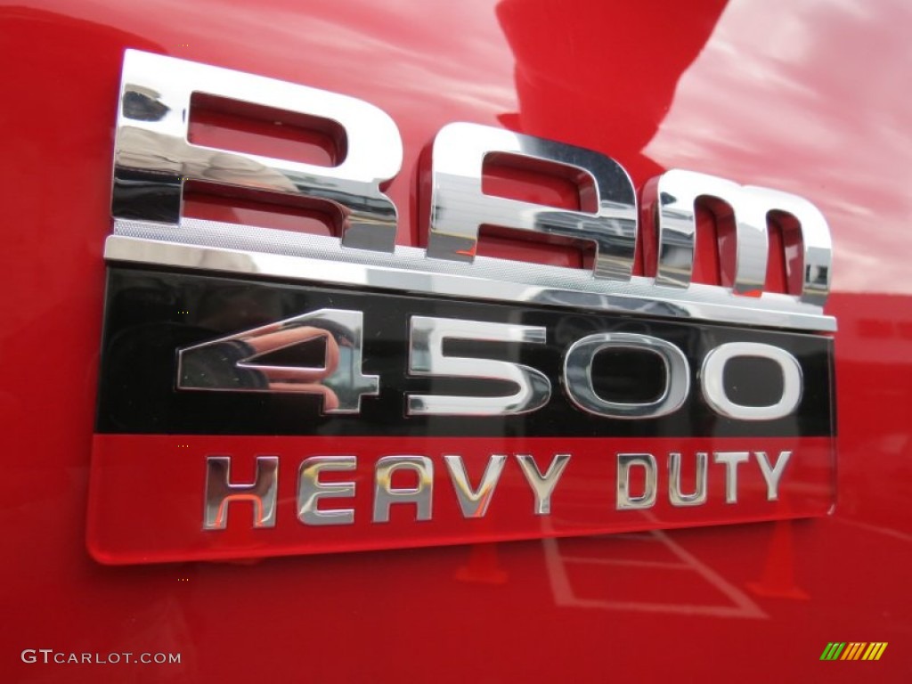 2008 Ram 4500 HD SLT Crew Cab 4x4 Dump Truck - Flame Red / Medium Slate Gray photo #9