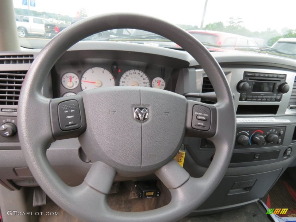 2008 Dodge Ram 4500 HD SLT Crew Cab 4x4 Dump Truck Medium Slate Gray Steering Wheel Photo #86165231