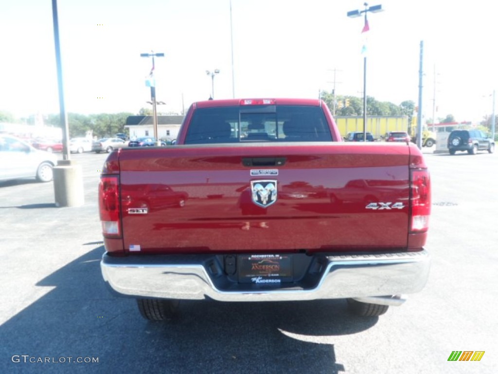 2014 1500 SLT Crew Cab 4x4 - Deep Cherry Red Crystal Pearl / Black/Diesel Gray photo #3