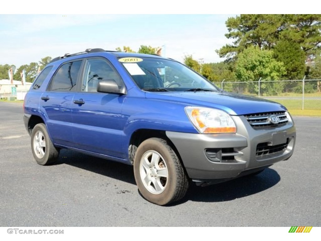 2007 Sportage LX - Smart Blue / Black photo #3