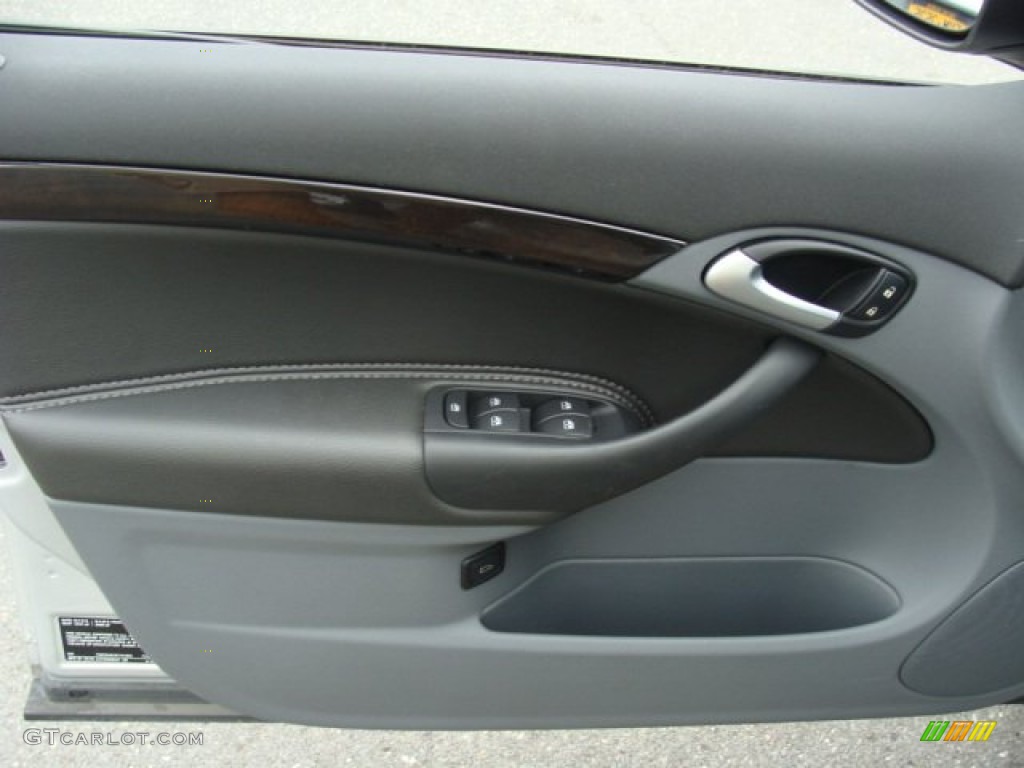 2007 Saab 9-3 2.0T Sport Sedan Black/Gray Door Panel Photo #86168267