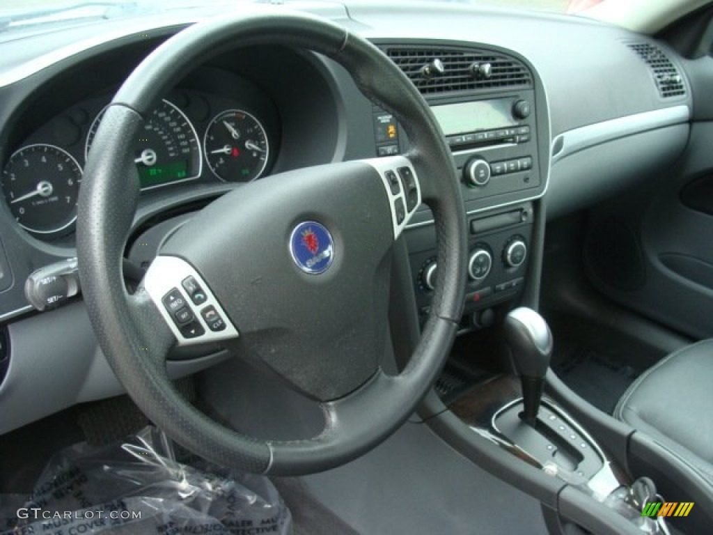 2007 Saab 9-3 2.0T Sport Sedan Black/Gray Dashboard Photo #86168315