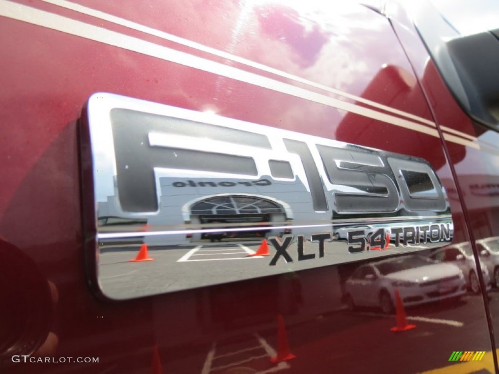 2005 F150 XLT SuperCab 4x4 - Dark Toreador Red Metallic / Tan photo #10