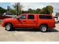 2008 Flame Red Dodge Dakota SLT Crew Cab 4x4  photo #10